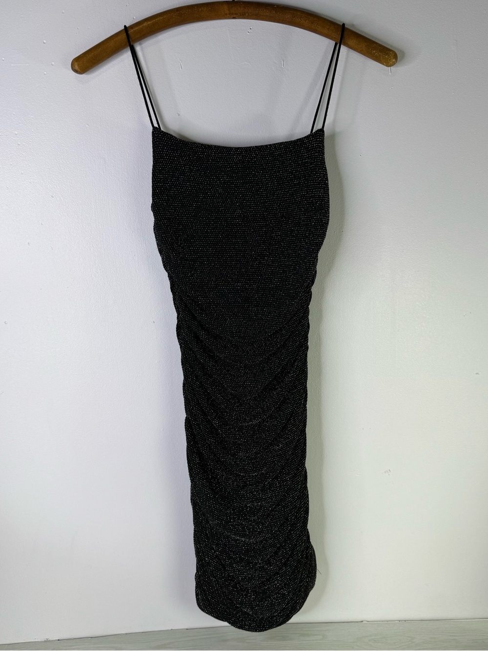 Princess Polly Black Glitter Mini Dress size 2